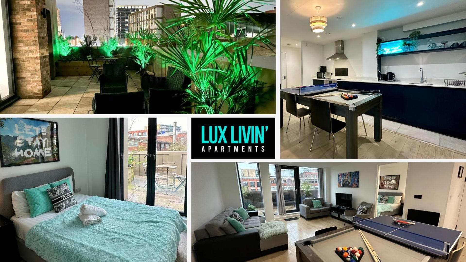 Lux Livin' Apartments - Luxury 2 Bed Apartment With Sky Garden Manchester Zewnętrze zdjęcie