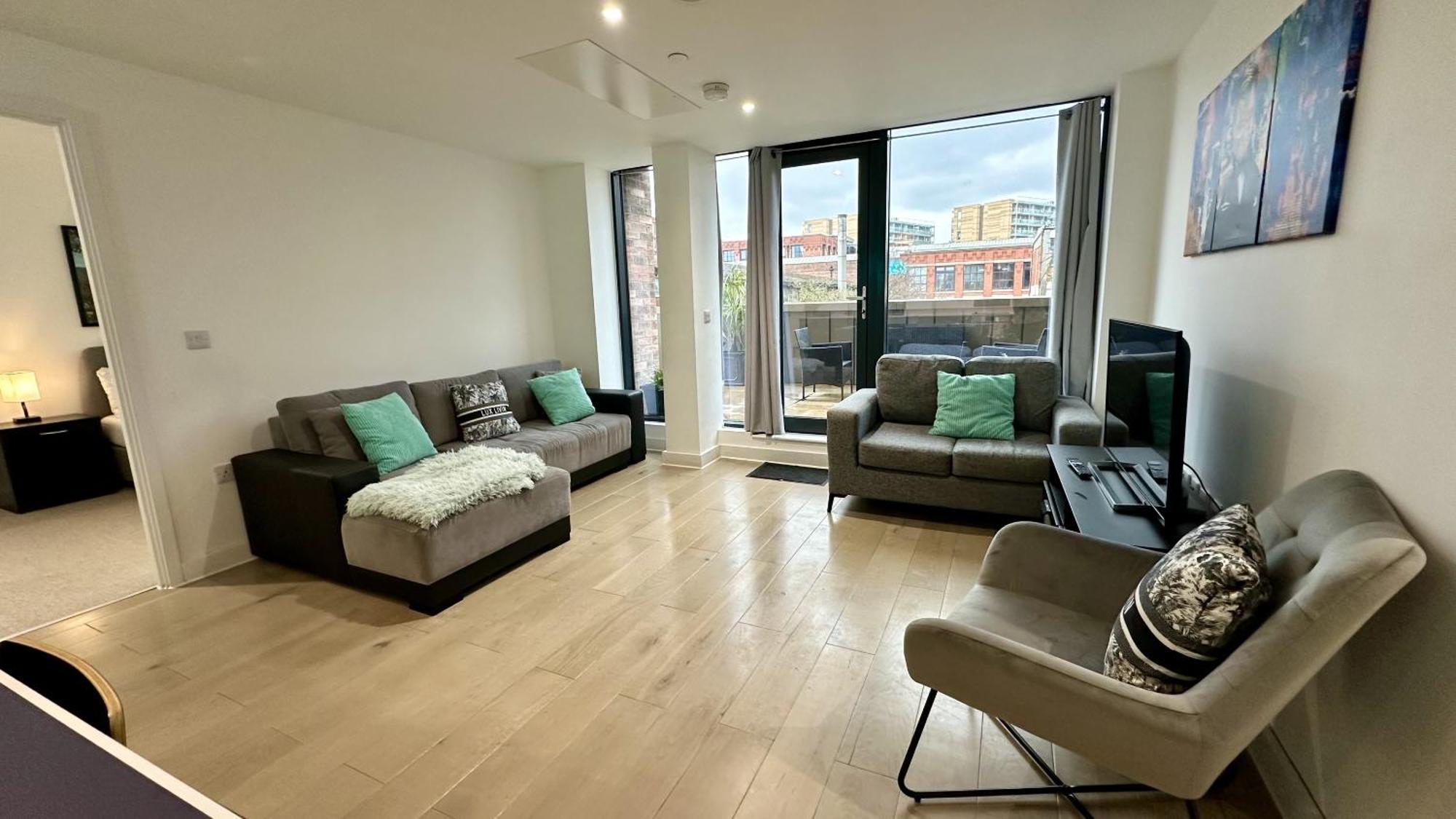 Lux Livin' Apartments - Luxury 2 Bed Apartment With Sky Garden Manchester Zewnętrze zdjęcie