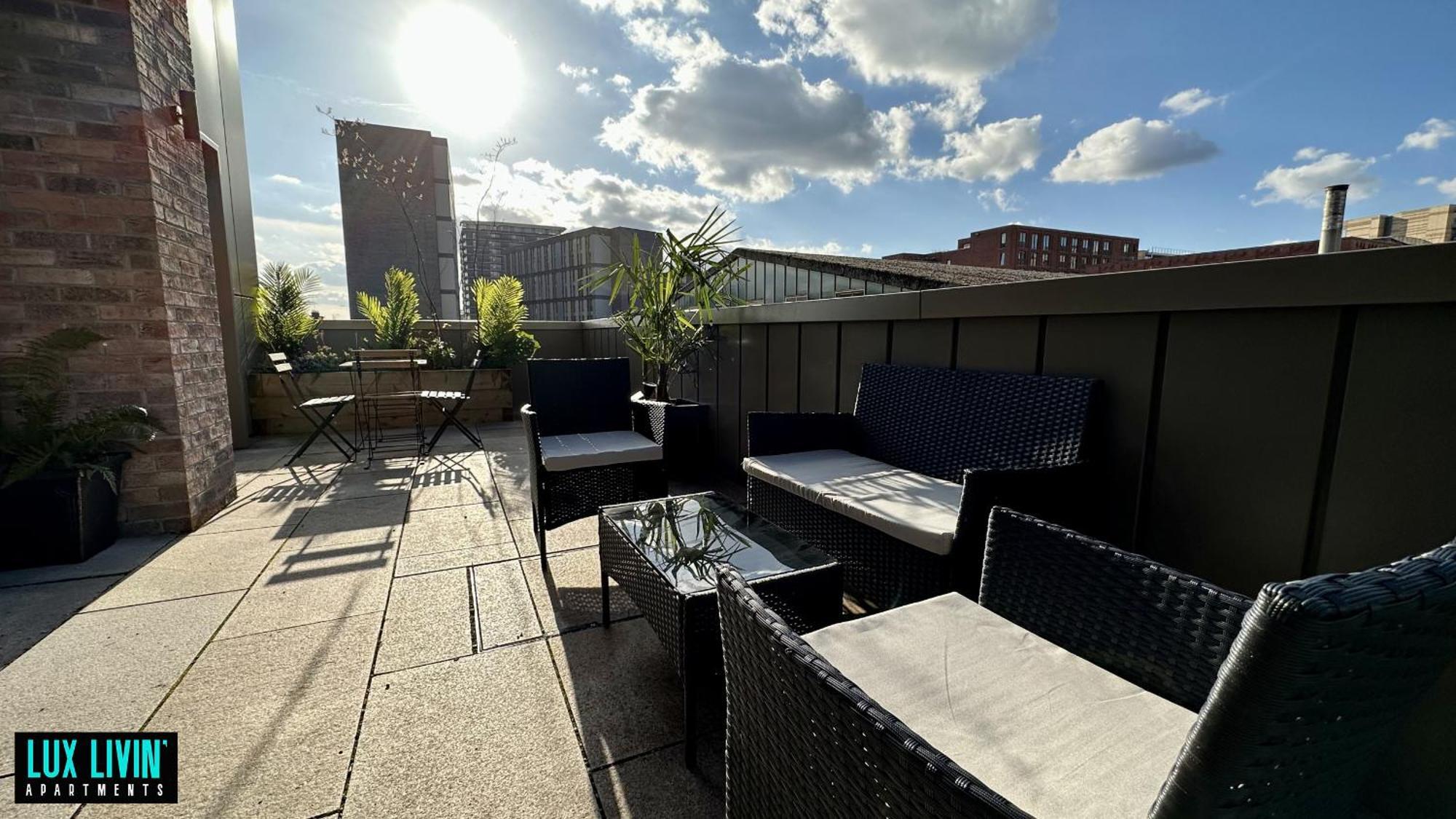 Lux Livin' Apartments - Luxury 2 Bed Apartment With Sky Garden Manchester Pokój zdjęcie